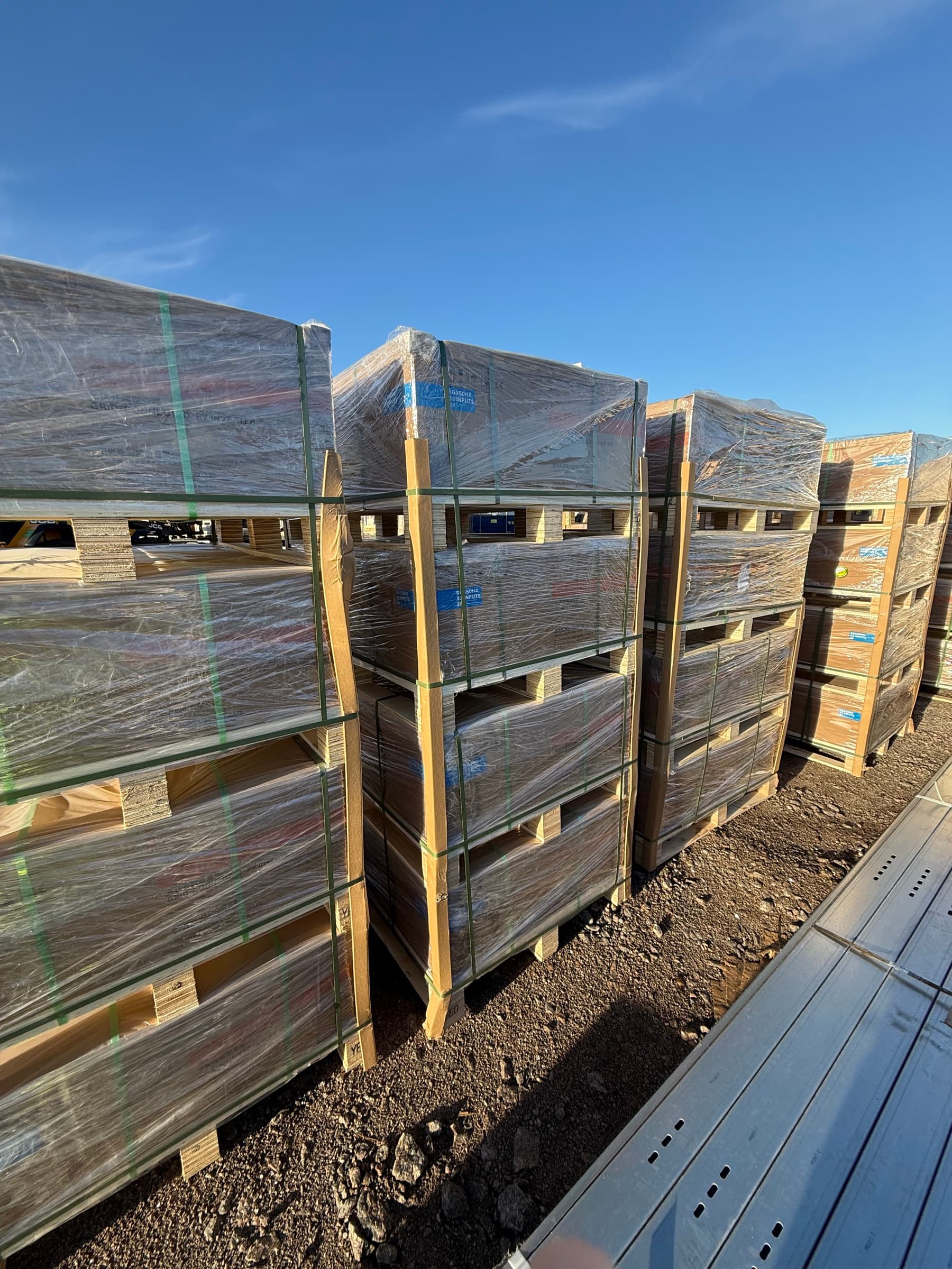 Technician inspecting packaging at delivery
